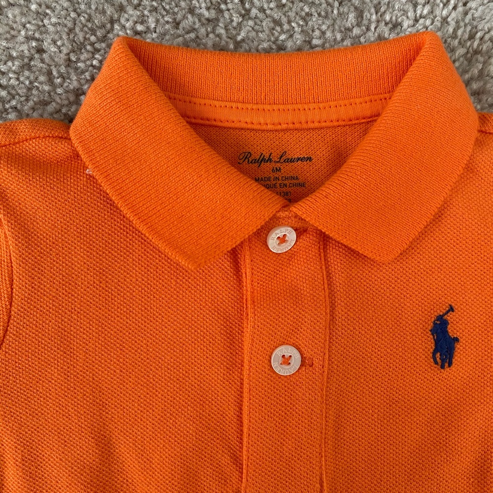 Baby Boy Orange Polo Shirt 6 Months